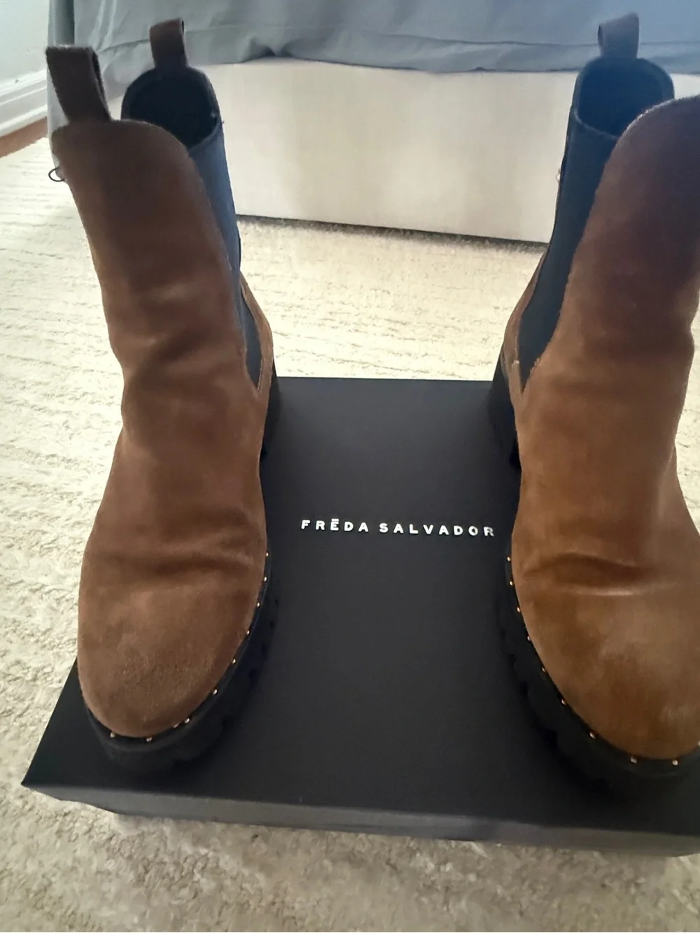 Freda Salvador Women’s Brown Suede Chelsea Boots